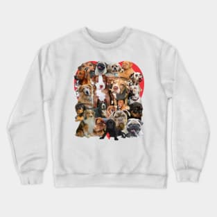 Dog Lover Collage 90's Style Cute Puppy Dog Gift Ideas Crewneck Sweatshirt